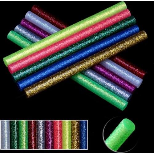 5Pc 7mm Mini Glue Sticks For Hot Melt Gun General Purpose Colored Flash Adhesive