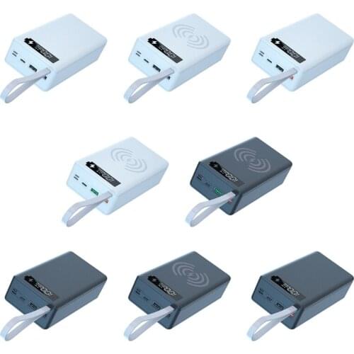 5W/10W Wireless Charging Box Shell Detachable LCD QC3.0 PD 12x18650 Battery Case