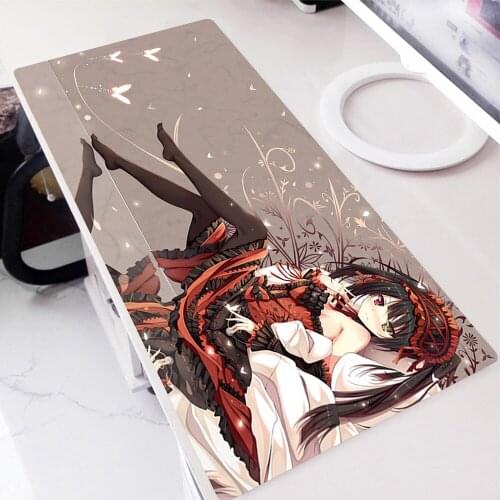 DATE A LIVE Mousepad Gamer Mouse Mats Diy Deskpad Non-slip Mat Anime Mouse Pad Xl Pc Gamer Complete Rubber Gaming Keyboard Rug