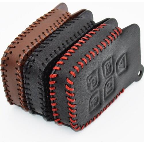 Leather Car Key Cover Case For Land Rover Freelander 2 3 Discovery 4 Ranger Rover A8 A9 Sport Evoque Car Key Shell For Jaguar XJ