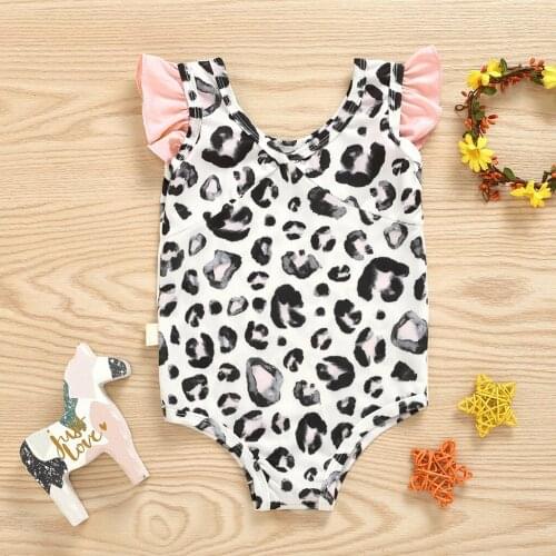 Toddler Kids Baby Girls Leopard Bikini One-Piece Swimwear Swimsuit Beachwear summer baby Bikini Bathing cute Toddler Beachwear