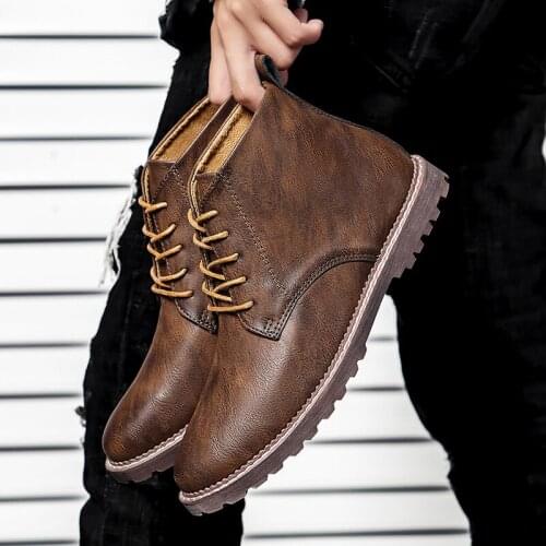 Lightweight homme boots dress sapatos leather winter mens work masculino cuero coturno footwear soulier couro sapato genuino de