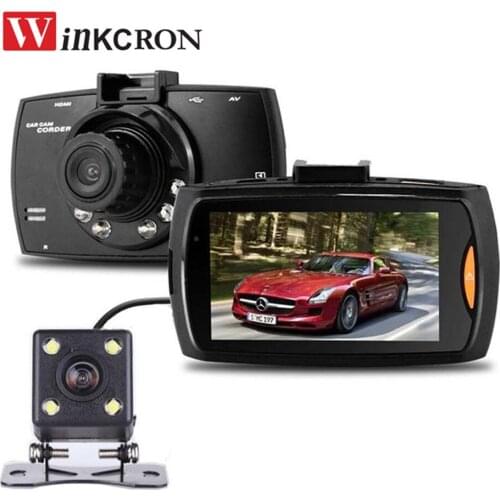 Best 2.7" Car dvr camera HD Video Recorder Camera Dual Lens Rearview Parking Camera Night Vision G-Sensor 150 degree Dash Cam