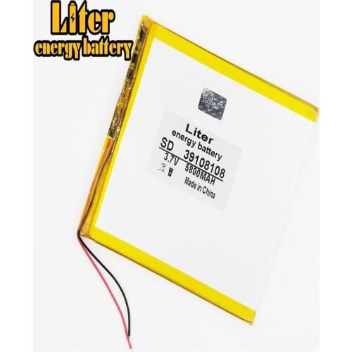 Best battery brand polymer Rechargeable lithium battery PL39108108 3.7V 5800mAh battery pack For DIY GPS Power bank Tablet P
