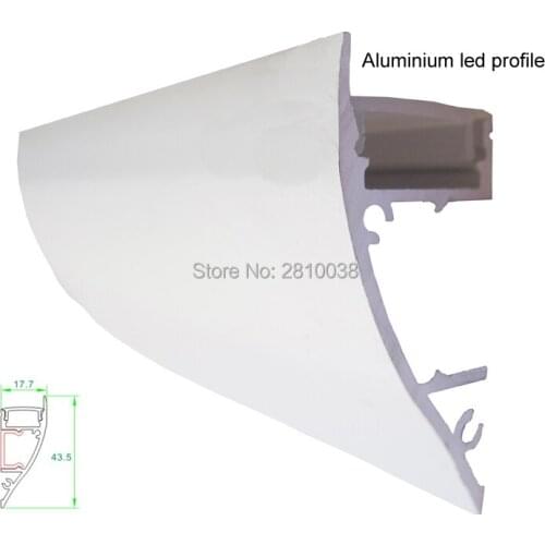 30 X 2M Sets/Lot Wall washer aluminum profile for led strip light Crescent type aluminium led channel profile for wall up lamp