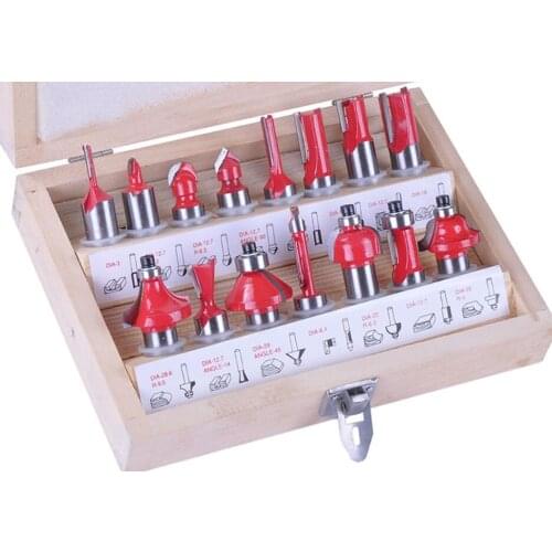 15piece set woodworking engraving (electric wood milling) trimming machine special milling cutter