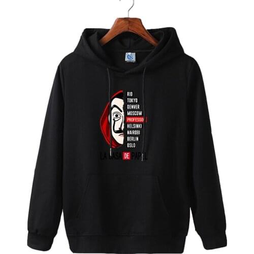 New Women Hoodies La Casa De Papel 3D Print Letter Female Sweatshirts Casual Fashion Loose House of Paper Hoodies Women Pullover