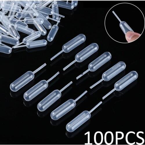 100pcs Plastic Pipettes Plastic Squeeze Transfer Pipettes Dropper 4ml Cupcake Ice Cream Transfer Pipettes