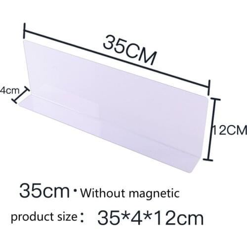 Plastic PVC Magnetic L-shape Supermarket Shelf Divider Separator For Goods Display
