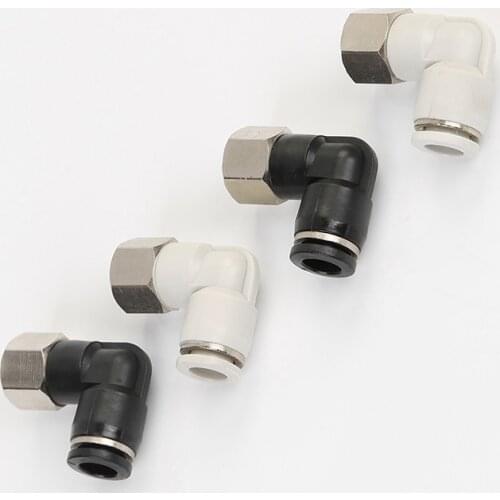 Pneumatic Fitting Elbow Quick Joint 4 6 8 10 12mm OD Hose Tube 1/8" 1/4" 3/8" 1/2" BSPT Internal Screw Connector Air Coupler
