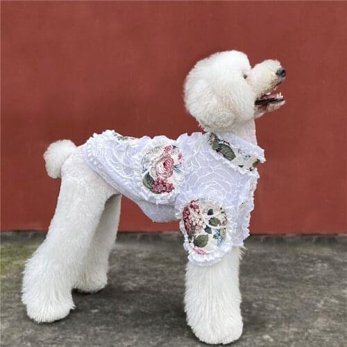 Pets Product Fashion Giant Poodle Clothes Floral Shirt