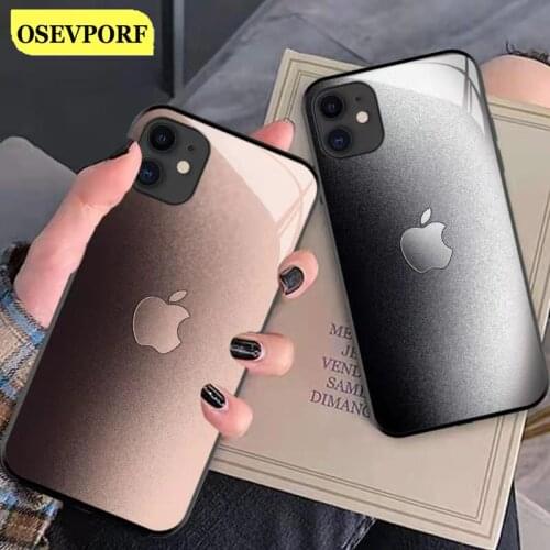 Cool Gradient Color Plating Tempered Glass Case for iPhone 12 11 Pro Max 8 7 Shiny Mirror Back Cover for iPhone X XR XS Max Capa