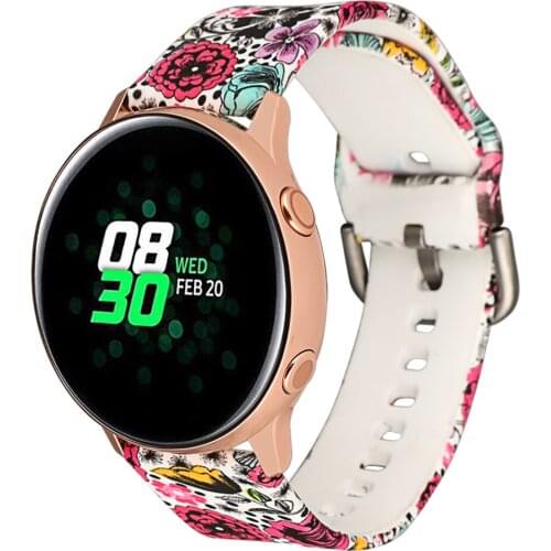 Watch Strap For Garmin forerunner 245 Correa Silicone Replacement Watch Band Bracelet For Garmin forerunner 245M Flora Pattern