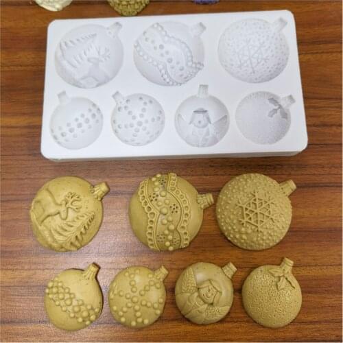 Christmas fondant cake silicone mold DIY baking cake molds resin silicone mold from china factory