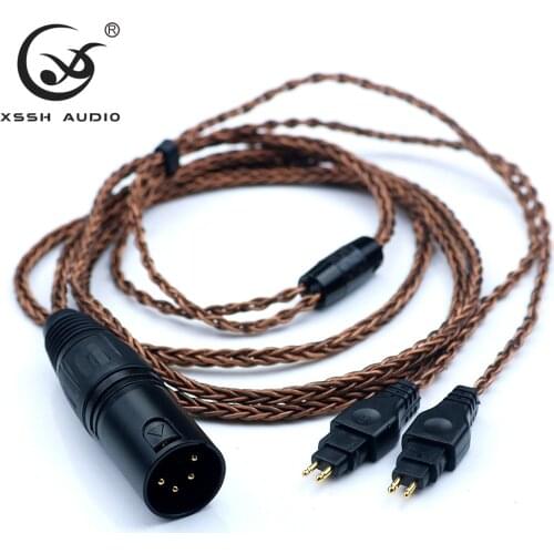 Male 4 pins XLR to 0.78 2pin 0.78mm Cables XSSH audio YIVO HIFI OFC pure copper Headphone Earphone Extension Cable Wire Cord