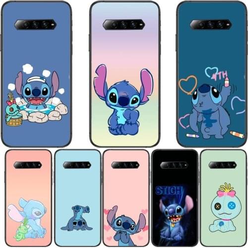 Stitch Naughty Anime Phone Case For xiaomi redmi Black Shark 4 Pro 2 3 3s Cases Helo Black Cover Silicone Back Prett mini cover