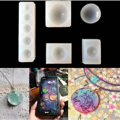 Creative Handmade DIY Cake Mold Fondant Semicircle Epoxy Transparent Silicone Mold E263