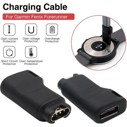 USB Type C Female To 4pin Charge Converter For Garmin For Forerunner 945 Vivoactive3 Trainer Vivoactive 3 Fenix 5X Plus 95AF