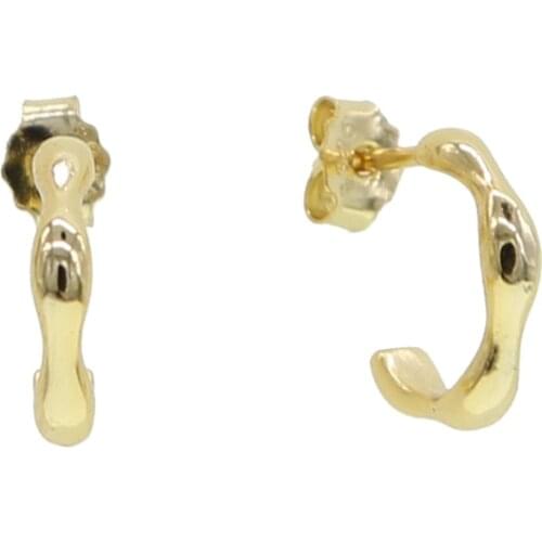 Geometric circle small high quality gold silver color tiny girl women hoop earring 925 sterling silver minimal delicate jewelry