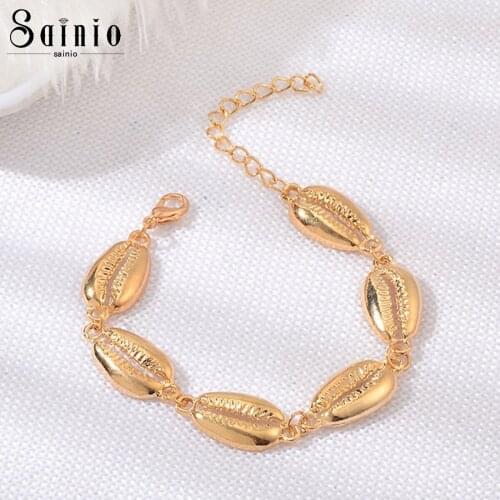 Summer Beach Sea Ocean Shell Bracelet Shell Cowry Bracelets Boho Fashion Seashell Women Bracelets Jewelry Accessories