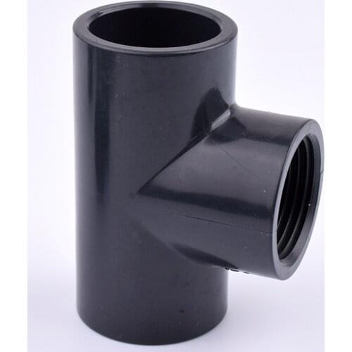1~10Pcs 20-63mm Hi-quality UPVC Pipe Internal Thread Equal Diameter Tee Connector Garden Irrigation Connector Aquarium Fish Tank