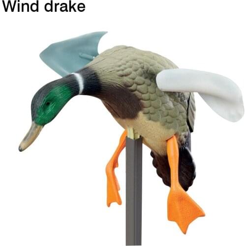 1PCS PE Hunting Bait Outdoor Duck Decoy Electric Remote Control Or Wind Powered Motion Duck Decoy For Garden Backyard Decor