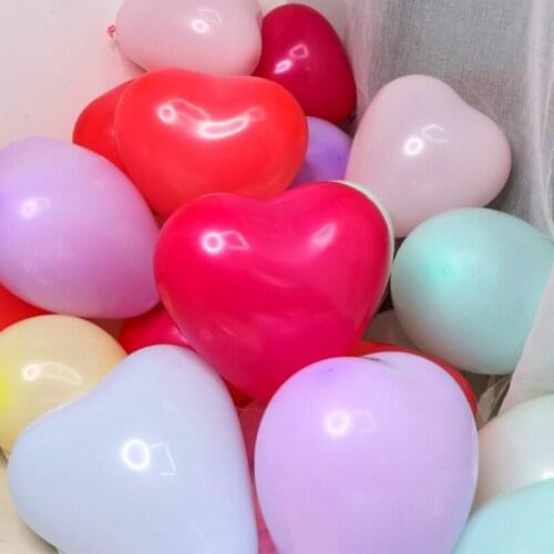 10 Pcs Heart Balloon Set 10 Inch Macarons Color Latex Balloon Birthday Party Decoration Heart Balloon Wholesale