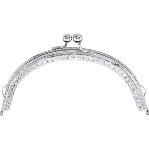 10PCS Silver Basic Arch Metal Purse Frame Kiss Clasp Lock DIY Bag Accessories Frame Metal Kiss Clasp Lock 8.5/10.5/12.5/15CM