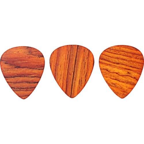 3x Guitar Pick Wooden Musical Instrument Tool Accessories Rose Wood Made