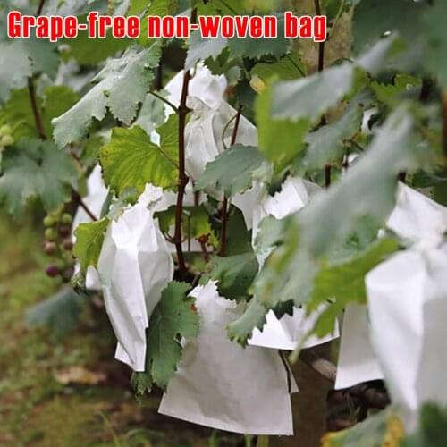 50pcs Biodegradable non-woven fruit breathable seedling bag plant growth bag anti-bird waterproof insect-proof bag