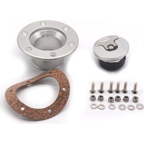 Auto Universal 35.5mm Fuel Cell Gas Cap Flush Mount 6 Hole Anodized Billet Aluminum