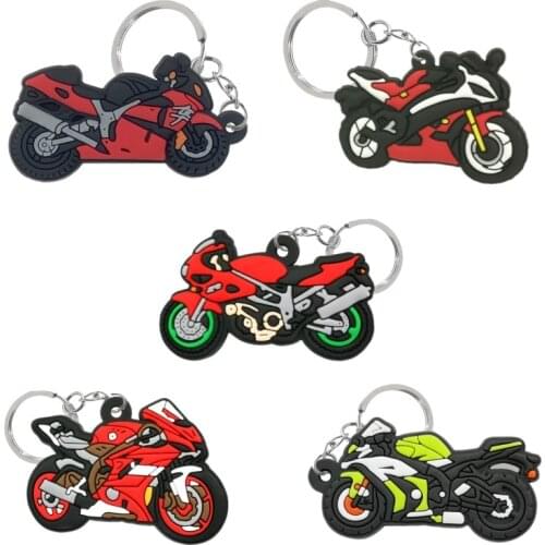 1pcs Keychains Anime PVC Key Ring Key Chain Fashion Trinkets Key Holder Kids Xmas Gift