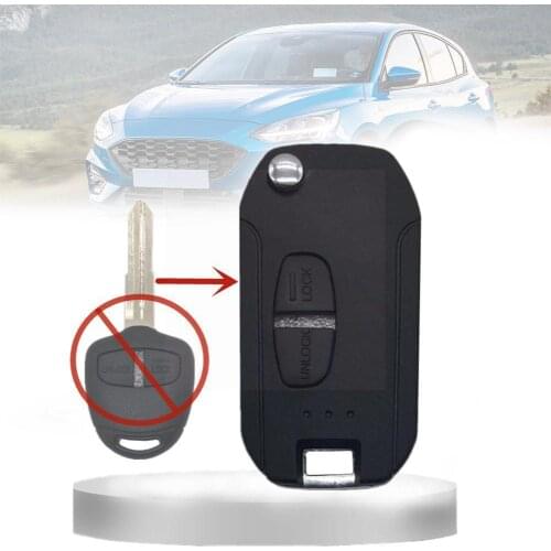 Flip Button Modified Car Remote Key Blade Shell Uncut Housing Key Shell Modification Folding Key Modified Car B0B8