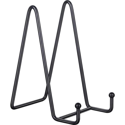 Black Metal Display Stands for Plate Stand Plate Holder Display Stands for Picture, Decorative Plate, Book,Photo Easel