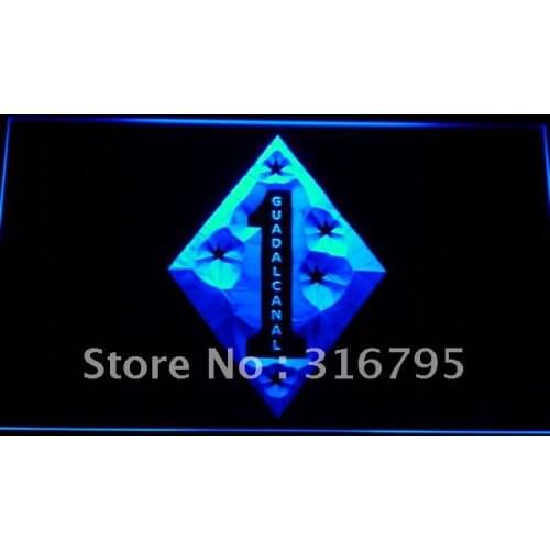 F153 1st Marine Division Guadalcanal USMC LED Neon Light Signs