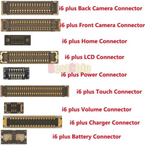 1sets/lot 9pcsFullsets FPC connectors for iPhone 6 plus 5.5" LCD touch power camera dock volume battery connector on motherboard