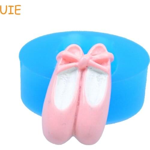 FYL268U 22.5mm Ballet Shoes Silicone Mold - Fondant, Cake Topper, Chocolate, Icing, Cookie Biscuit, Resin, Gum Paste, Food Safe