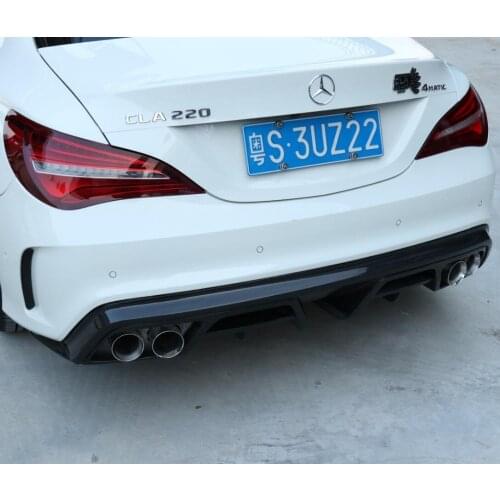 Carbon Fiber Rear Bumper Lip, Auto Car Diffuser Fits For 13-18 Mercedes-Benz CLA 45 W117 C117 CLA 200 250 260 2013-2018