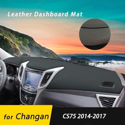 For Changan CS75 2014-2017 Leather Anti-Slip Mat Dashboard Cover Pad Sunshade Dashmat Protect Carpet Accessories