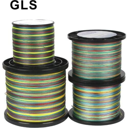 2020 GLS brand 300-1000 meters imported raw silk 8 series PE line main line one meter one color strong pulling fishing line