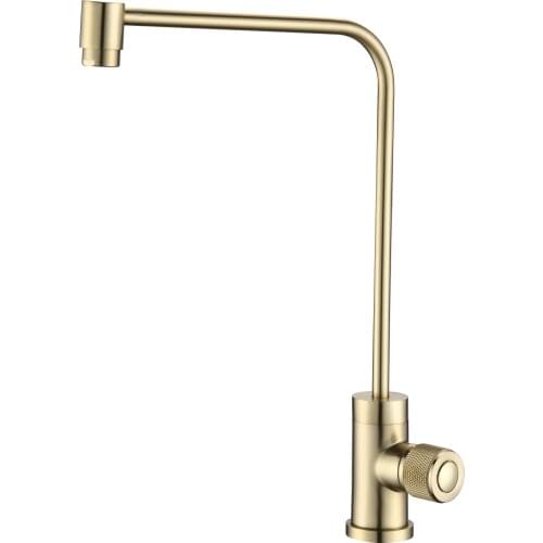 Brushed Gold Brass luxury kitchen faucet black/Chrome pure water drinking tap filter kitchen faucets