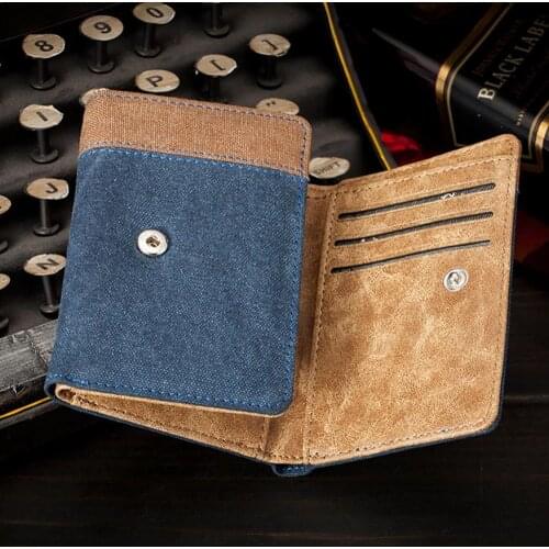 Men Holders Fashion Trifold Men Short Wallet Credit Card Multi Slots Purse Coins Money Bag Wallets
