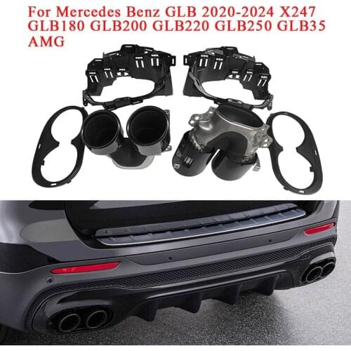 Car Styling Turbo Muffler Exhaust Tips Pipe Exits Outlet For Mercedes Benz GLB X247 GLB180 GLB200 GLB220 GLB250 GLB35 AMG 2020