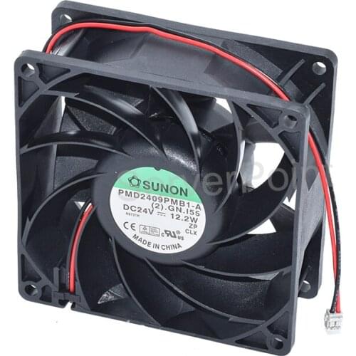 New For SUNON PMD2409PMB1-A DC24V 12.2W 2-Pin Case Power Inverter Fan