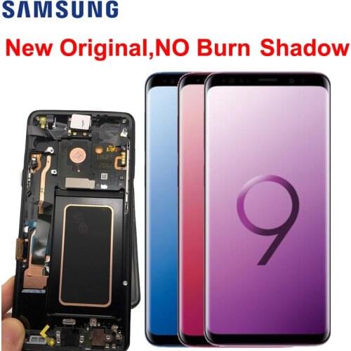 ORIGINAL LCD Display With Frame For Samsung S9 plus S9+ G965 G965F s8 plus G955 G955F Display Touch Screen Digitizer Complete