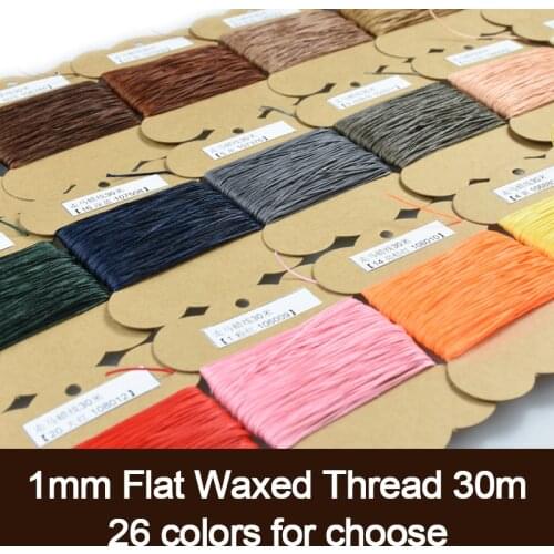 Flat Waxed Thread 150D 30M Waxed String Cord Sewing Craft Tool for DIY Handicraft Leather Products Waxed Thread Cord