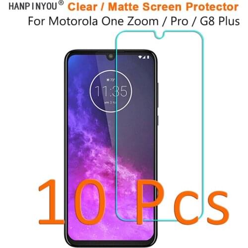 10 Pcs/Lot HD Clear / Anti-Glare Matte Screen Protector For Motorola One Zoom / One Pro / G8 Plus G8Plus Protective Film Guard