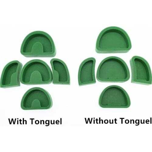 Dental Lab Silicone Rubber Plaster Model Base Molds With Tonguel/Without Tonguel 5pcs