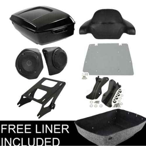 Motorcycle King Pack Trunk Speaker Rack Backrest For Harley Tour Pack Touring Street Glide Road King Road Glide 2014-2020