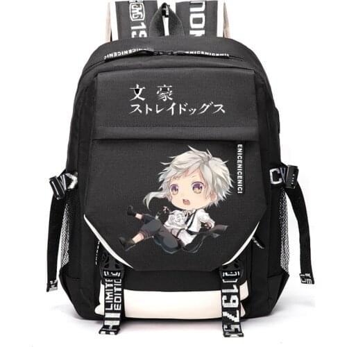 Unisex Anime Cartoon Bungo Stray Dogs Nakajima Atsushi dazai osamu Outdoor Travel Rucksack Casual Schoolbag Student Backpacks
